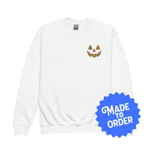 Pumkin Smile - Embroidered Pullover