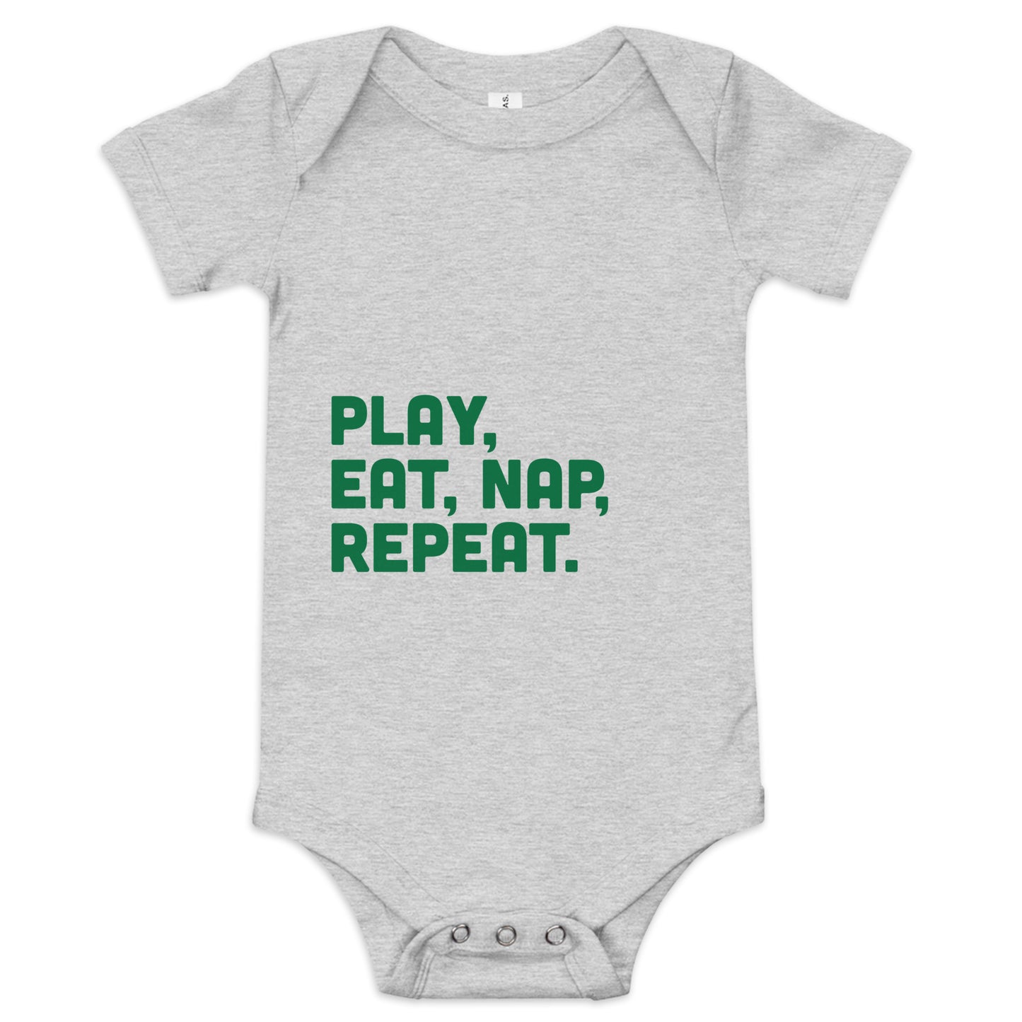 Play Eat Nap Repeat Bodysuit Grey