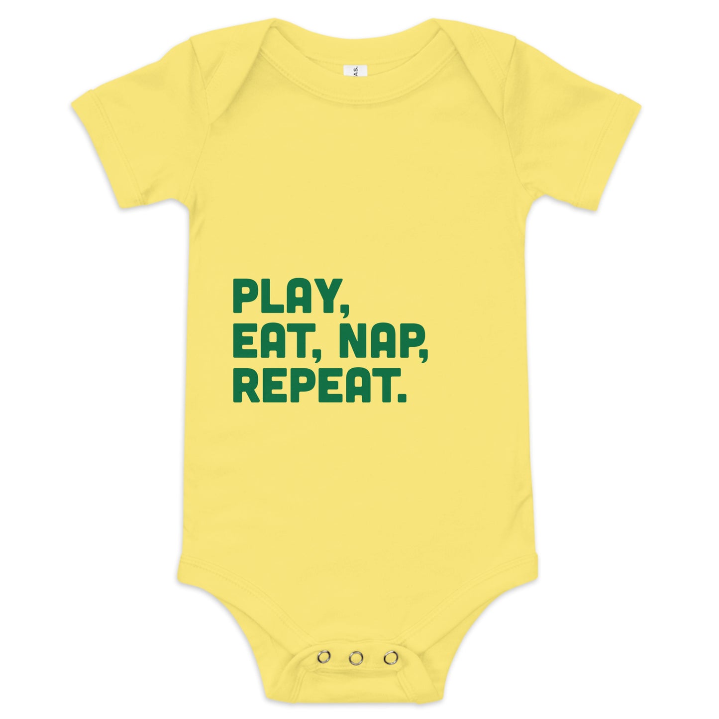 Play Eat Nap Repeat Bodysuit Yellow